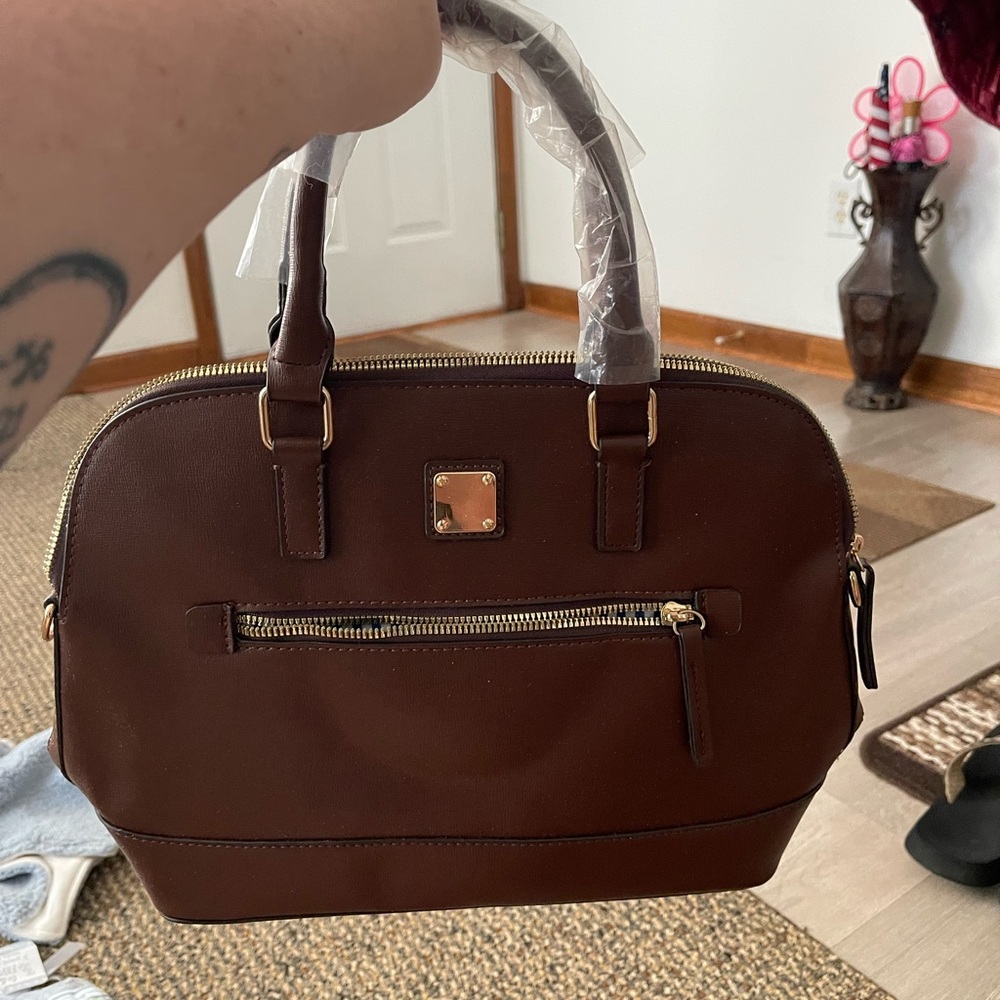Brand new never used Brown Leather Handbag